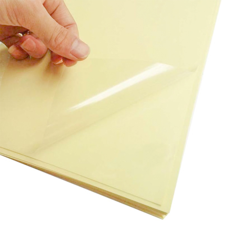50um Transparent PET Film UV adhesive With White Glassine Liner
