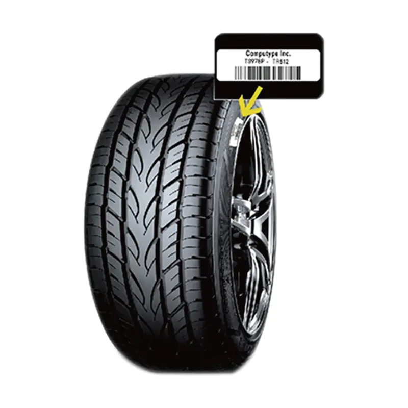 Vulcanized tyre label material ( bright white & matt white)