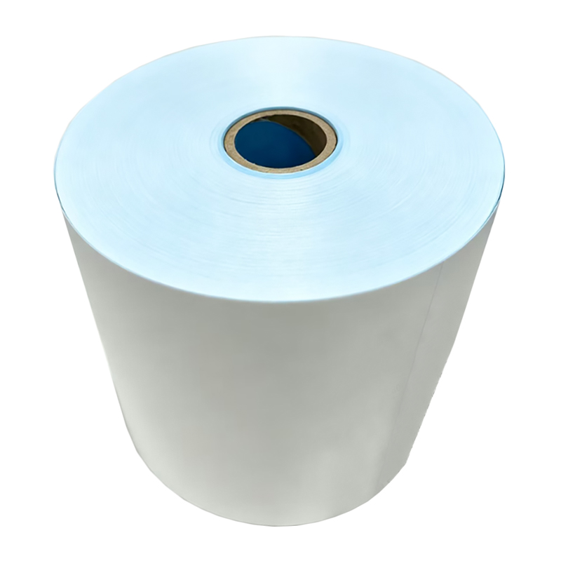 80mic matt white synthetic paper / solvent removable frozen adhesive  /60g upm sky blue glassine liner 