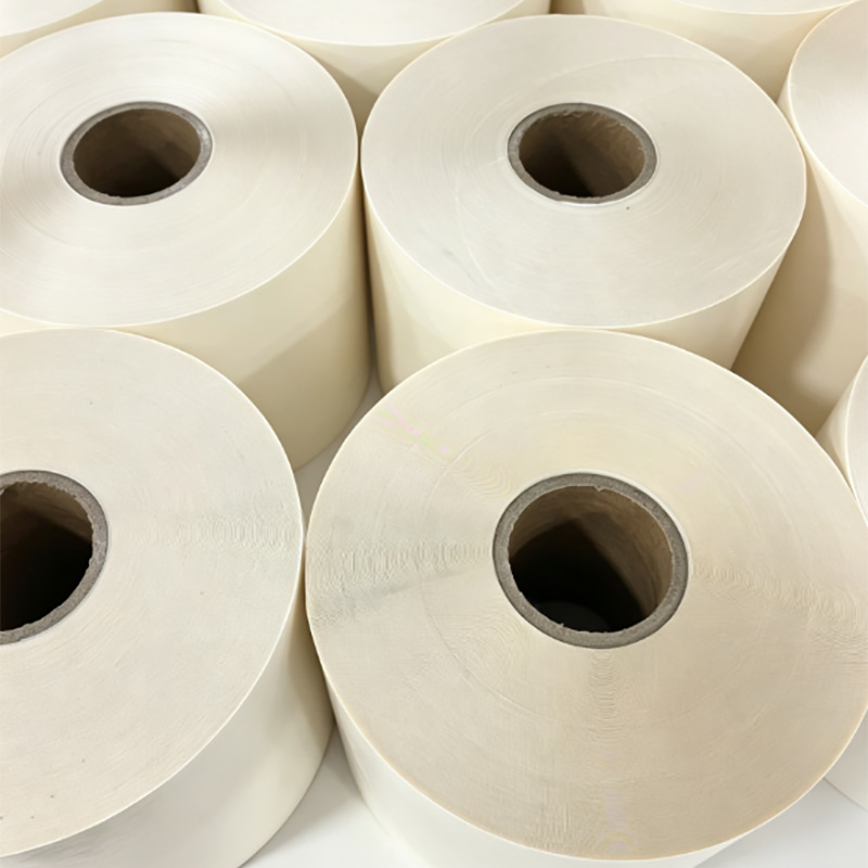 50um transparent PP  /solvent adhesive / 60g white glassine liner
