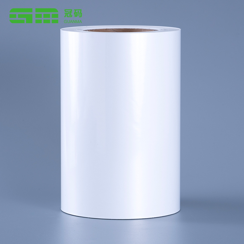 60mic Glossy White  Vinyl Sticker Paper PP Film Jumbo Roll with Frozen Adhesive